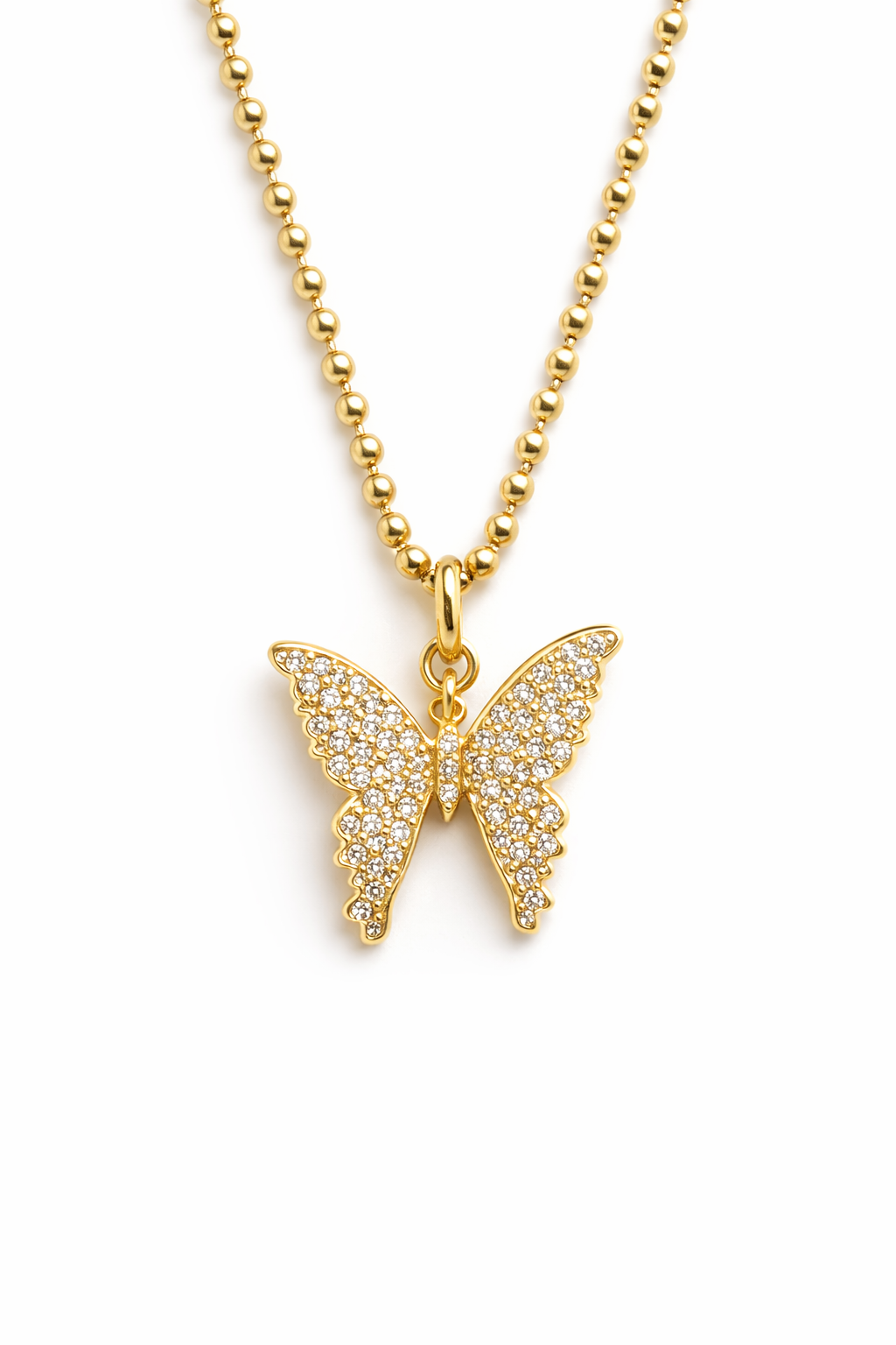 Çelik Kelebek Kolye