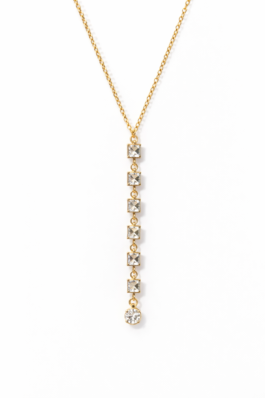 Gold Renk Çelik Taşlı Minimal Kolye