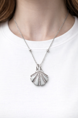 Deniz Kabuğu  Çelik Kolye