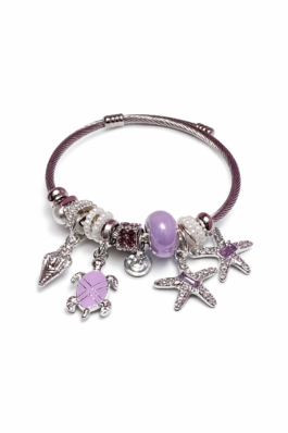 Çelik Pandora Charm Bileklik – Deniz Temalı