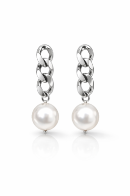 Çelik Zincir İnci Küpe