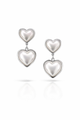 Çift Kalp Çelik Küpe