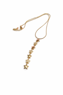 Gold Y Model Yıldızlı Çelik Kolye